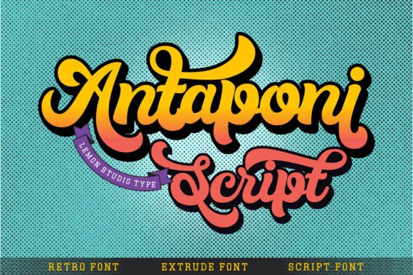 Antaponi Script Font for Bold, Retro-Style Branding