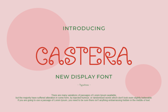 Castera Display Font for Creative Web Design Projects