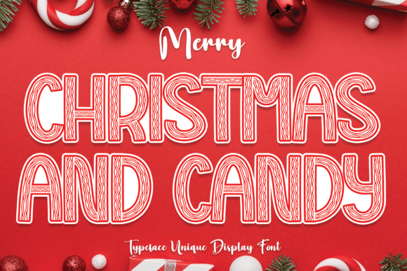 Christmas and Candy Font for Editorial Design