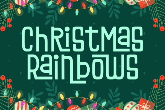 Christmas Rainbows Font for Festive Web Design