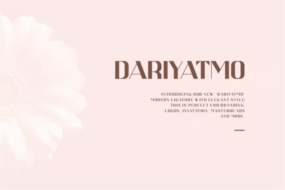 Dariyatmo Display Font: A Polished Touch for Small Business Branding