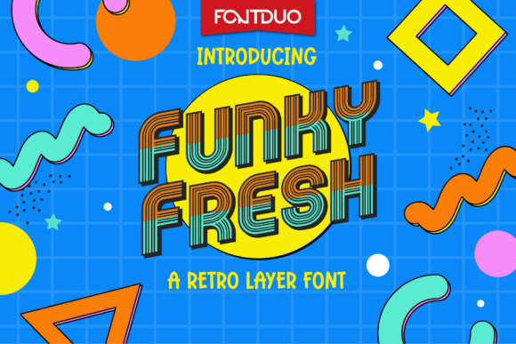 Funky Fresh Font for Display Typography and Digital Branding