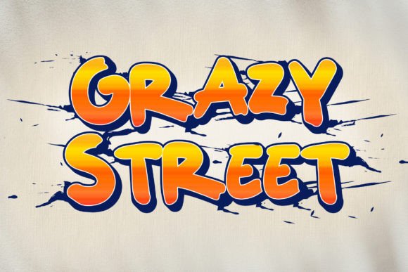 Grazy Street Display Font for Creative Craft Projects