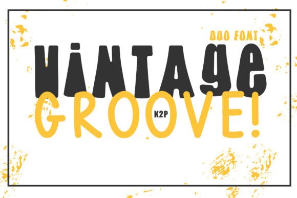Vintage Groove Duo: A Playful Font for Creative Branding Projects